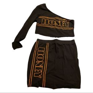 Fashion Nova Honey Skirt set